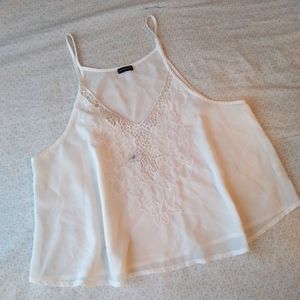 Brandy Melville White Crop top Spaghetti Strap Small
